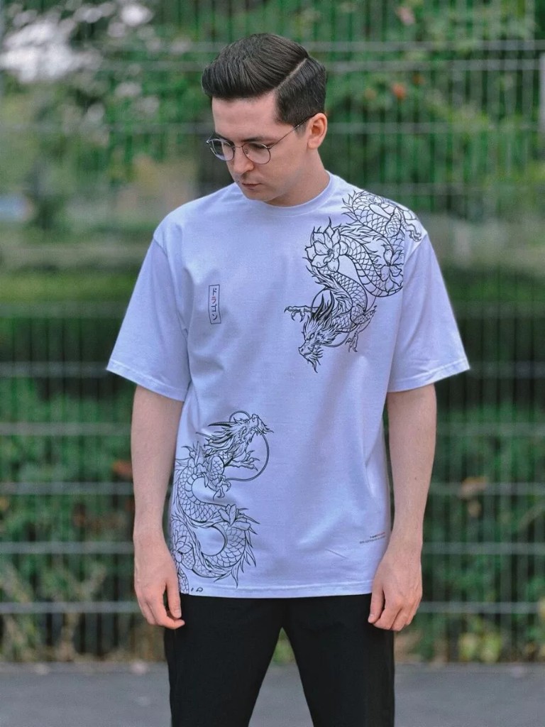 Recrent — Футболка «Dragon» (белая)